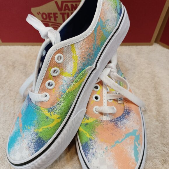 Vans Men's 4.5/Women's 6 Authentic Retro Mart Green/Blue/True White VN0A348A40L - Picture 6 of 12